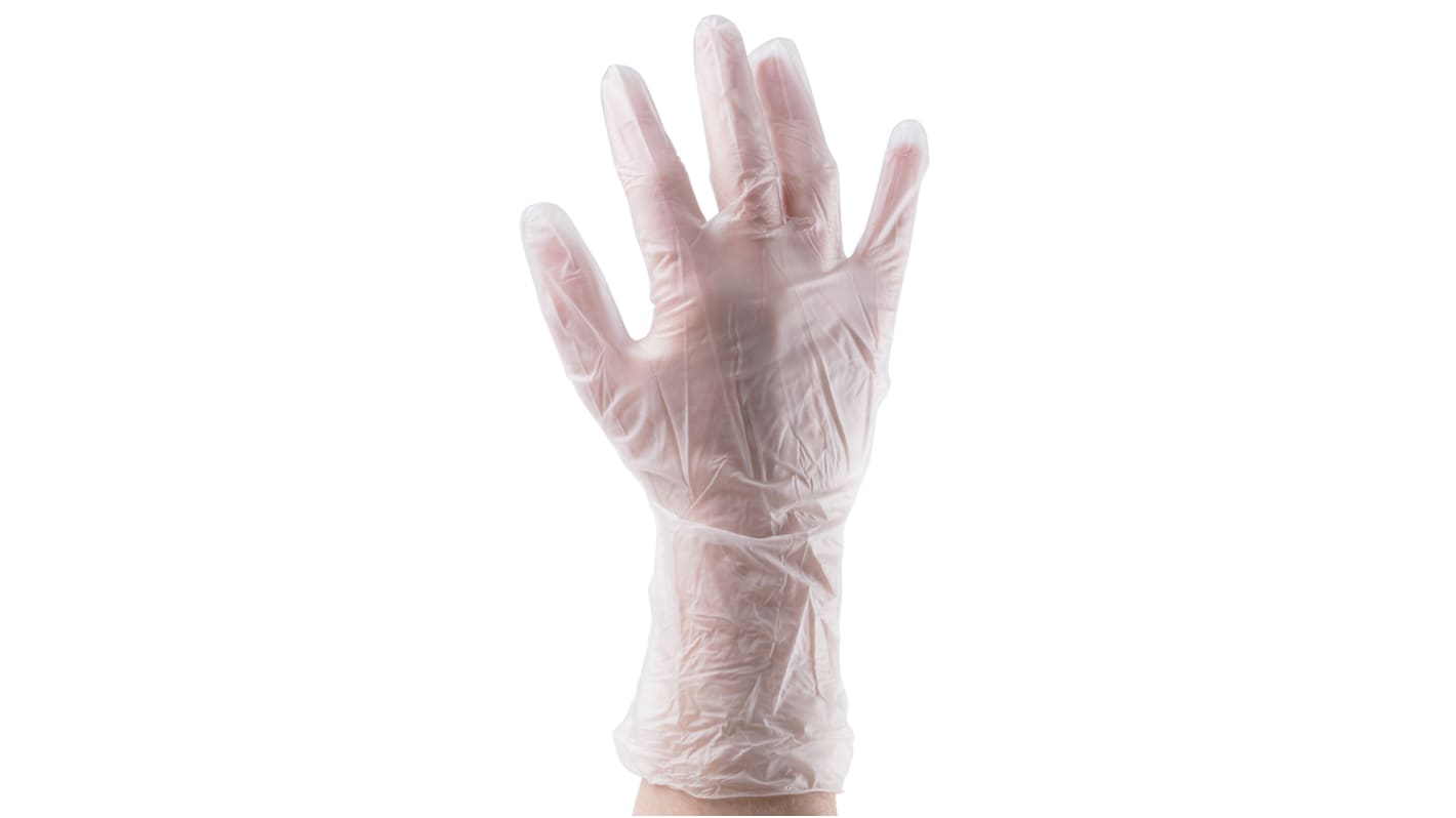 Guantes desechables RS PRO de Vinilo, talla 10, XL, caja de 100 unidades