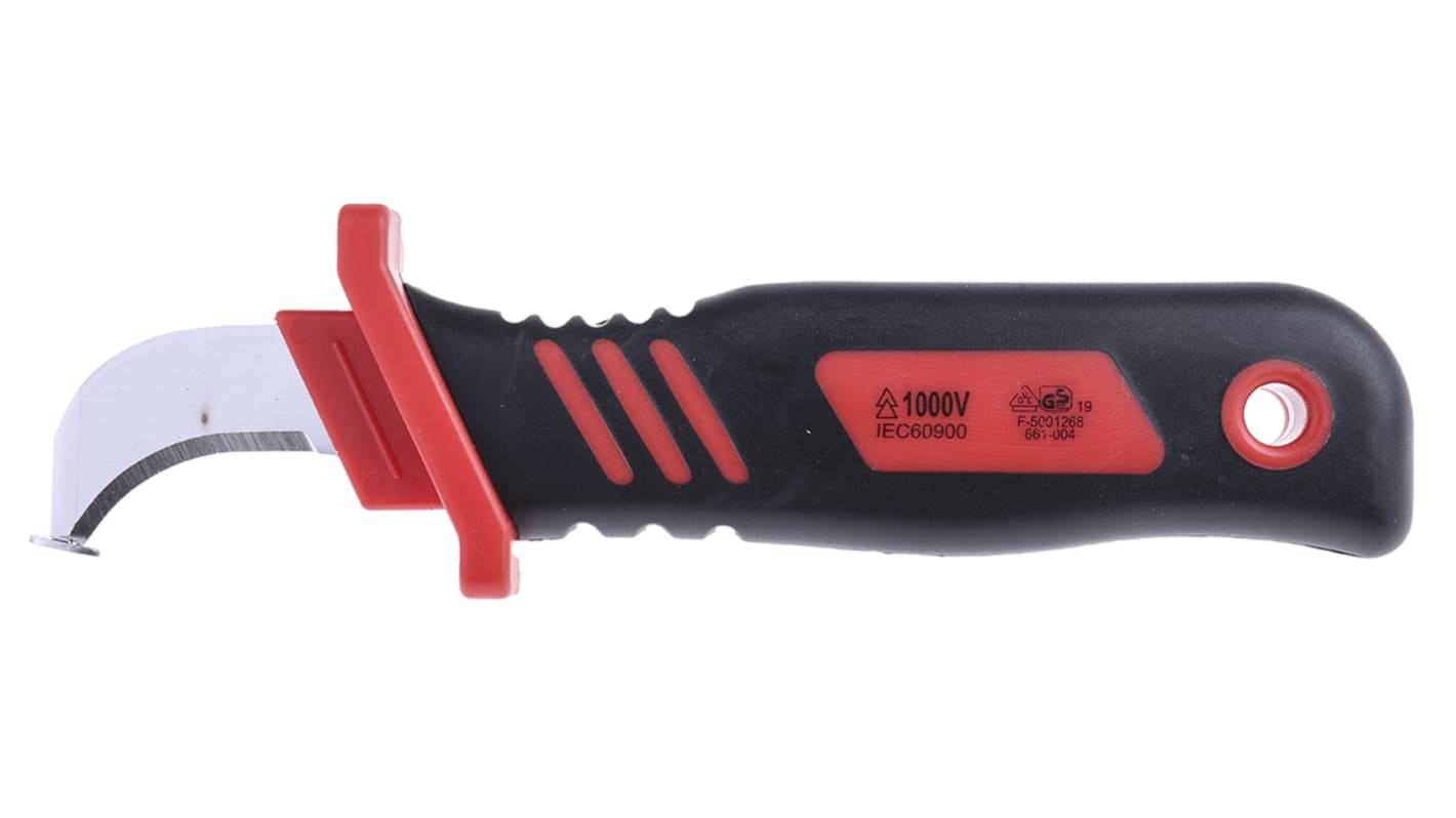 RS PRO Cable Knife, VDE/1000V, 220 mm Overall, 44 mm Blade