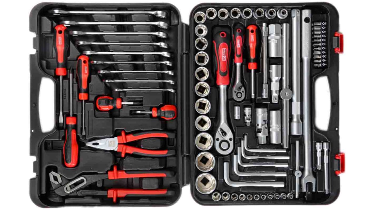 RS PRO 88 Piece Mechanical Tool Kit with Case