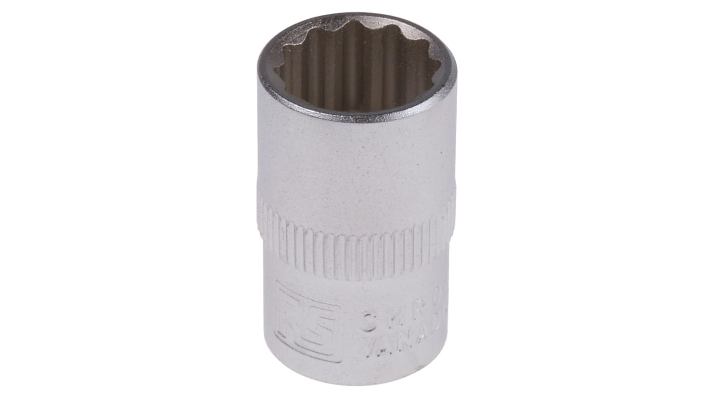 RS PRO 3/8 in Drive 12mm Standard Socket, 12 point