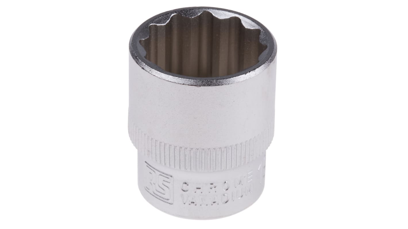 RS PRO 3/8 in Drive 19mm Standard Socket, 12 point