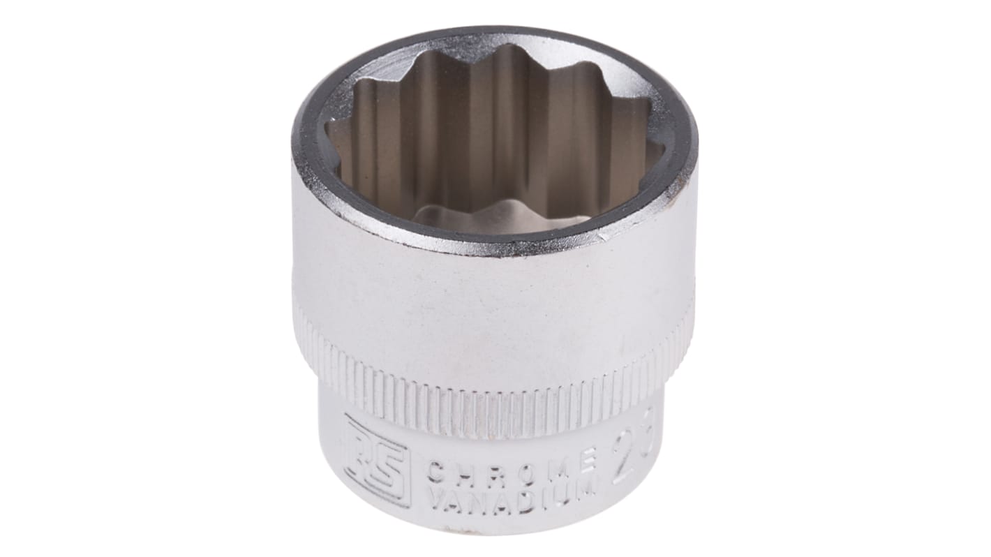 RS PRO 3/8 in Drive 23mm Standard Socket, 12 point
