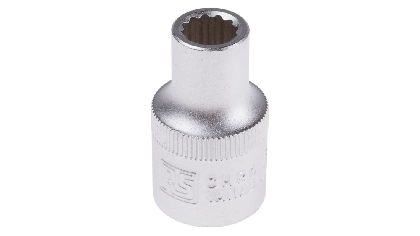 RS PRO 1/2 in Drive 9mm Standard Socket, 12 point