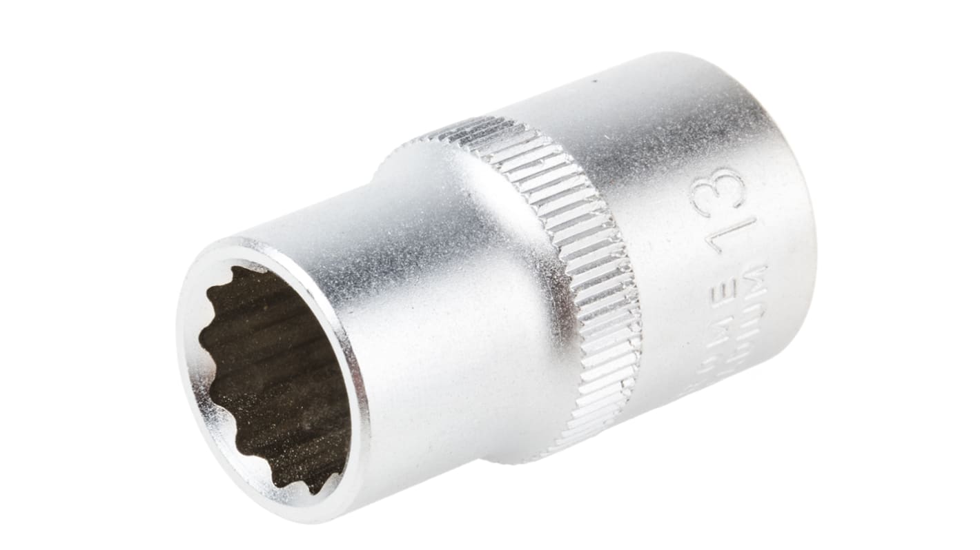 RS PRO 1/2 in Drive 13mm Standard Socket, 12 point