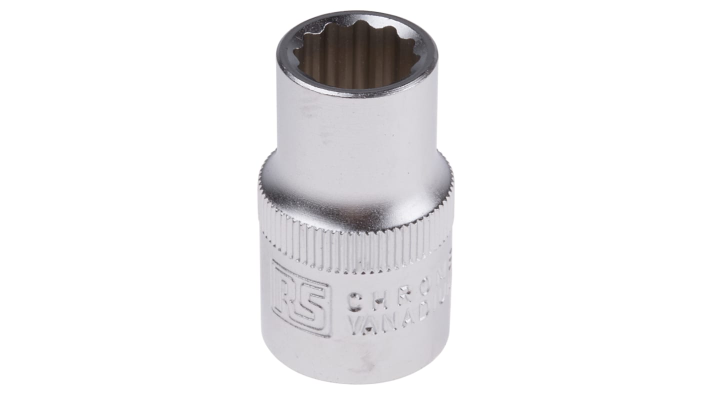 RS PRO 1/2 in Drive 12mm Standard Socket, 12 point