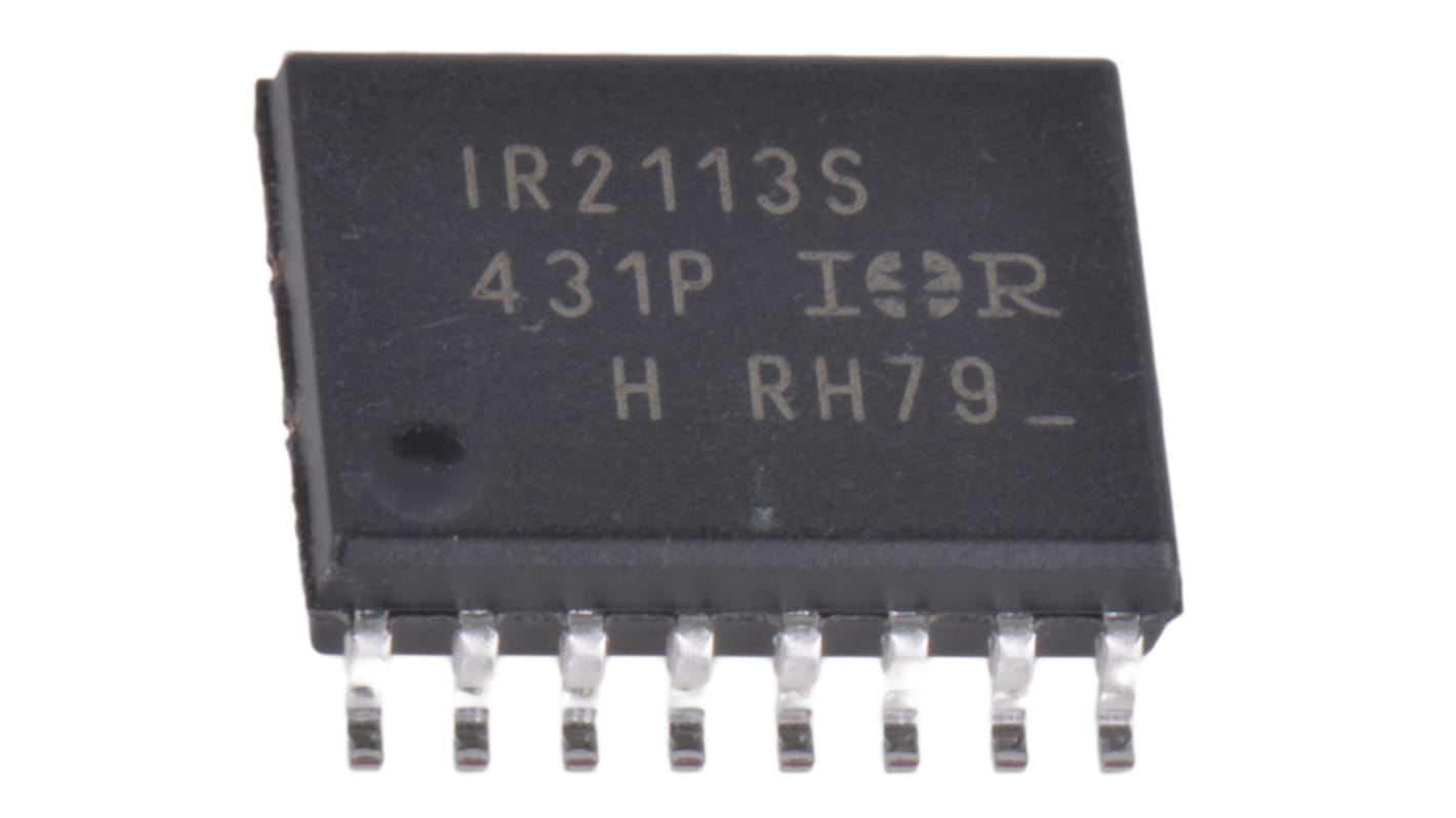 MOSFET kapu meghajtó IR2113STRPBF, 2,5 A, 20V, 16-tüskés, SOIC