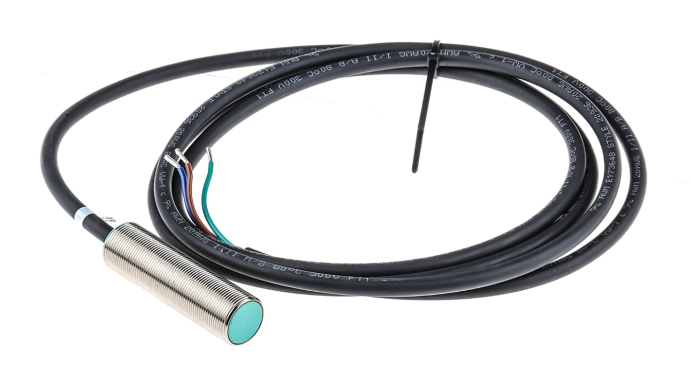 Pepperl + Fuchs Inductive Barrel-Style Proximity Sensor, M18 x 1, 8 mm Detection, 20 → 250 V ac, 20 → 300