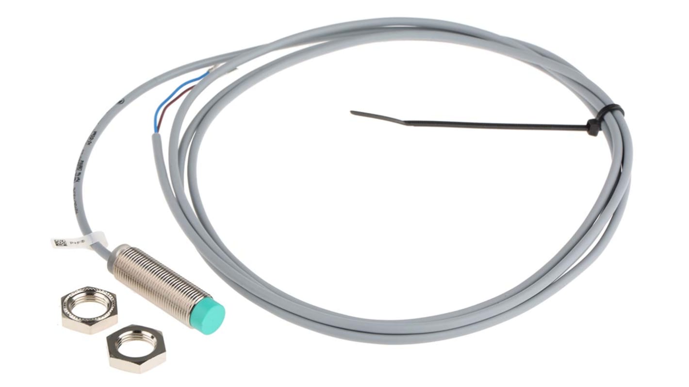 Pepperl + Fuchs Inductive Barrel-Style Proximity Sensor, M12 x 1, 4 mm Detection, 5 → 30 V dc, IP67