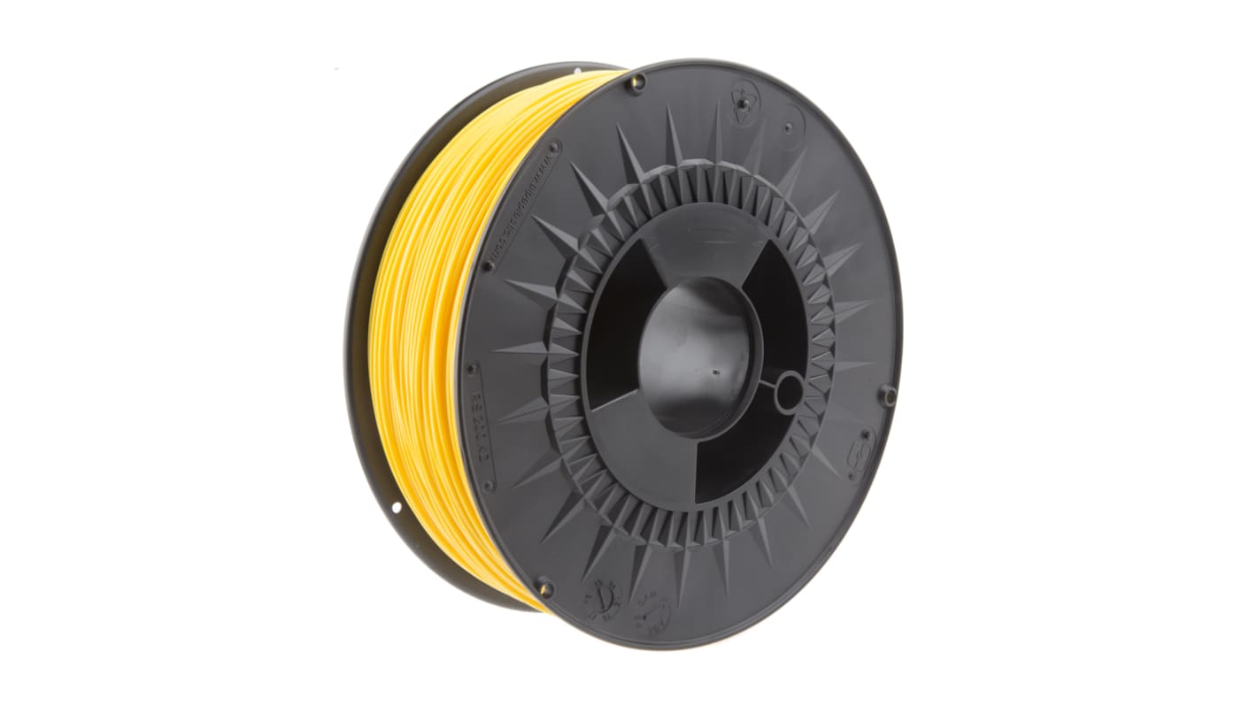 Filament pour imprimante 3D RS PRO, PLA, Ø 1.75mm, Jaune, 1kg, FDM