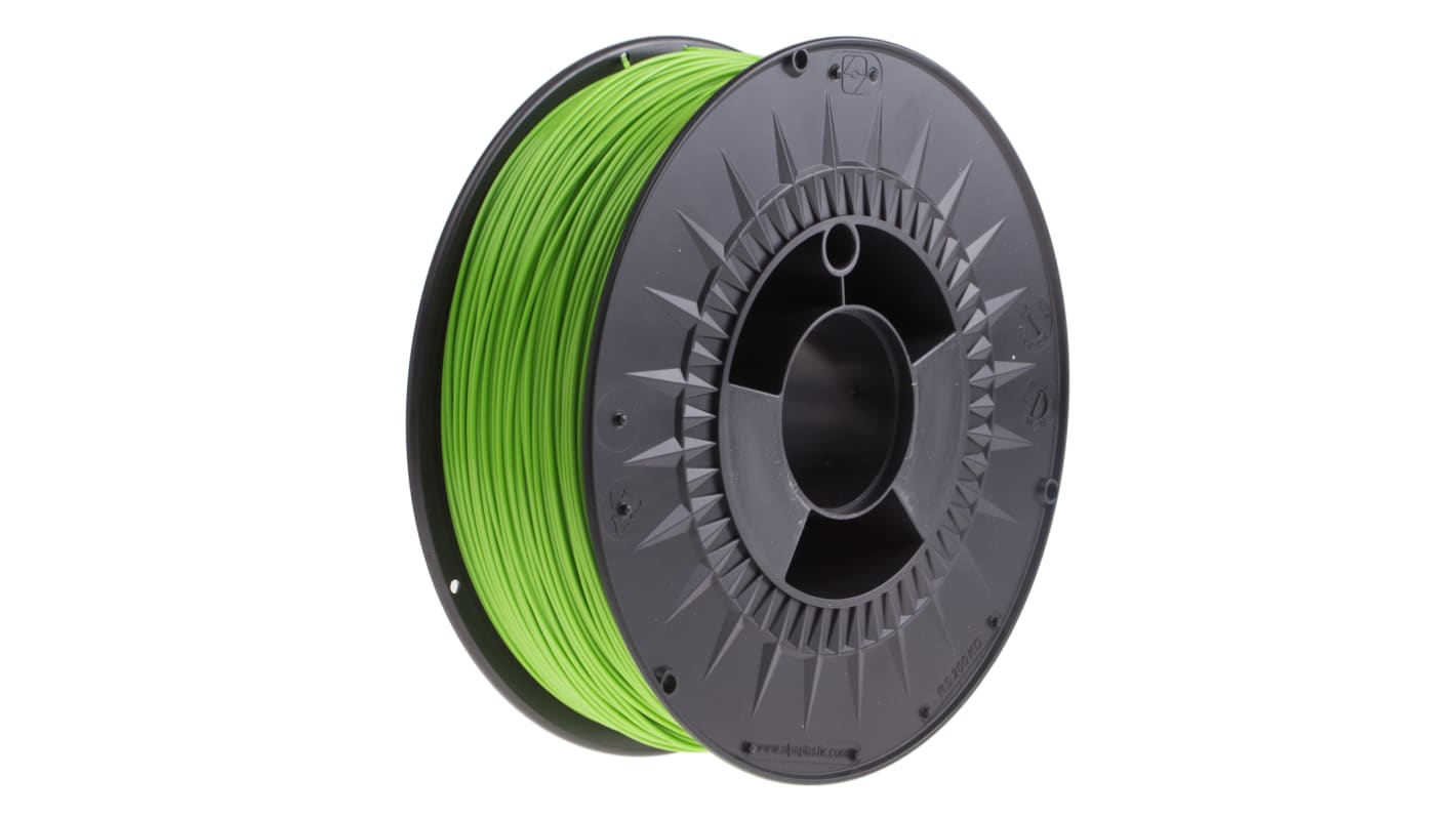 Filament do drukarki 3D PLA Ø 1.75mm 1kg Zielony RS PRO