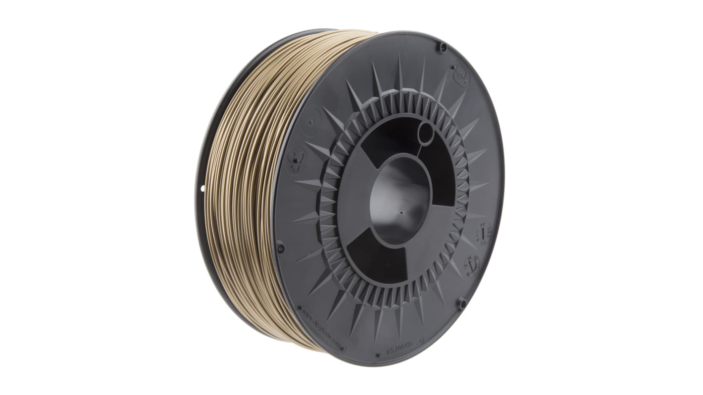 Filament pour imprimante 3D RS PRO, ABS, Ø 1.75mm, Or, 1kg, FDM