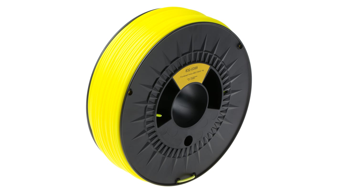 Filamento per stampante 3D RS PRO, ABS, Giallo fluorescente, diam. 2.85mm