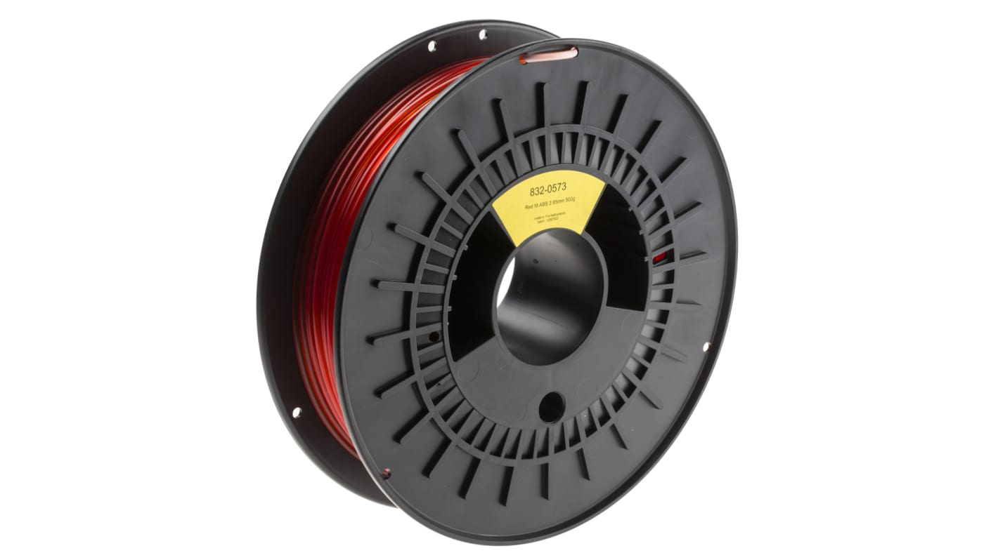 Filament pour imprimante 3D RS PRO, M-ABS, Ø 2.85mm, Rouge, 500g, FDM