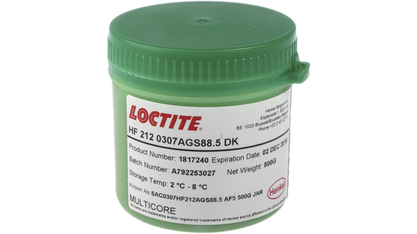 Crème à braser 1817240 Loctite HF212 SAC0307 AGS, 500g sans Plomb Bac