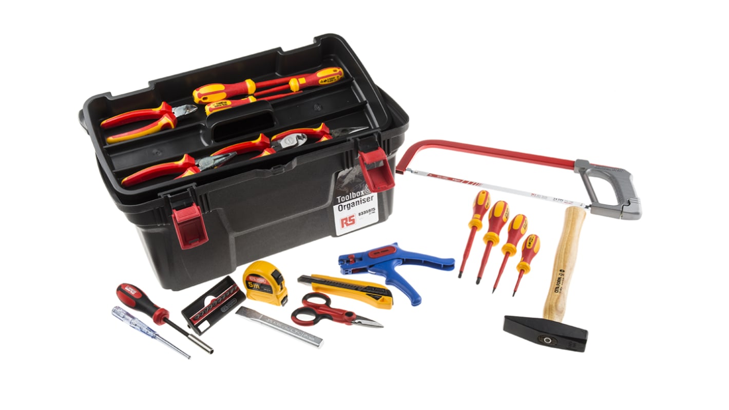 RS PRO 31 Piece Electricians Tool Kit with Box, VDE Approved