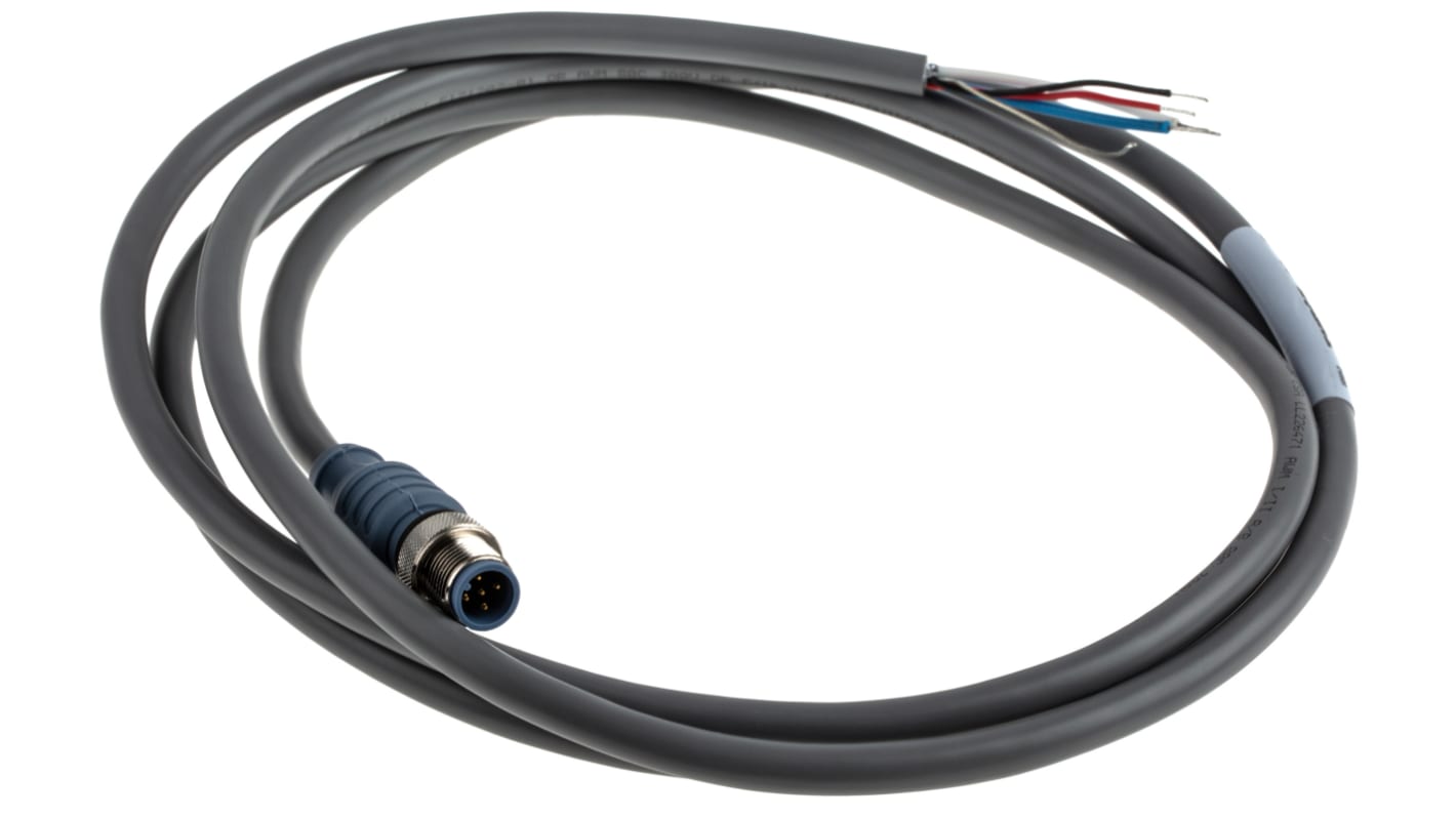 Cable de conexión Turck, con. A M12 Macho, 5 polos, long. 2m, 250 V, 4 A, IP68, IP69K