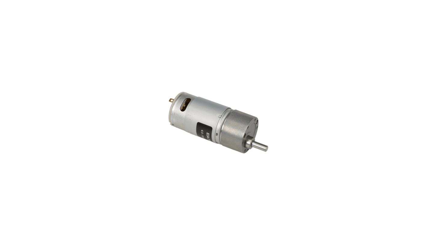 RS PRO Bürsten-Getriebemotor bis 20 Ncm, 12 V dc / 12,8 W, , Wellen-Ø 6mm, 37 (Dia.)mm x 80mm