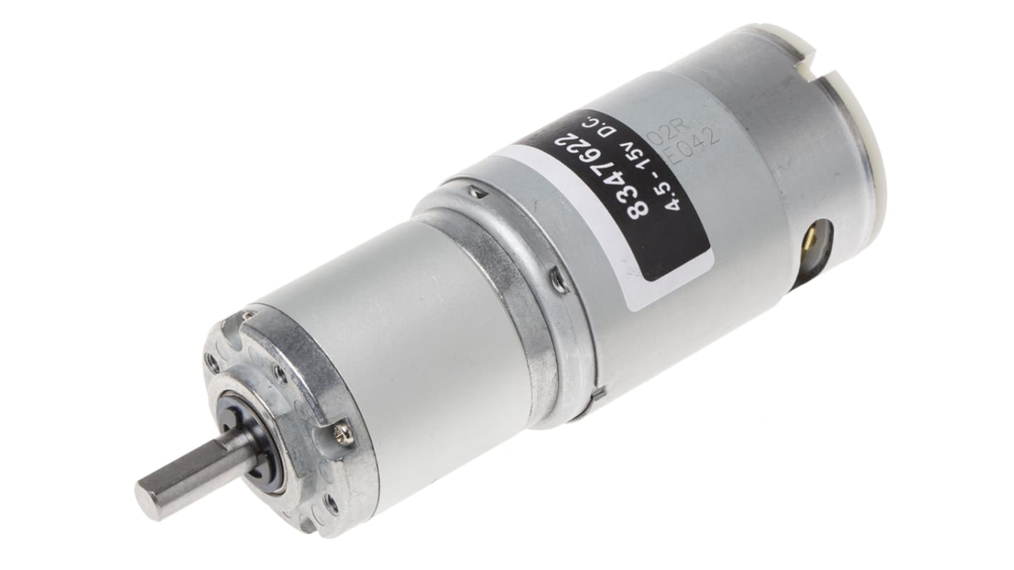 DC gearmotor, Børstegear, Hastighed: 71 o/min., 12,8 W, 12 V dc, 1,6 A