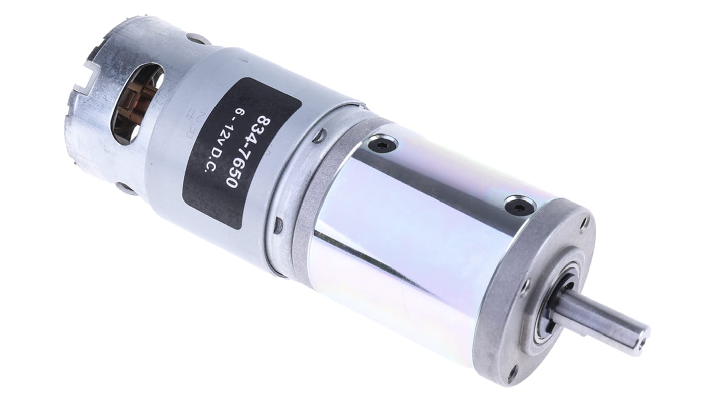 RS PRO Brushed Geared DC Geared Motor, 41.3 W, 12 V dc, 2.5 Nm, 27 rpm, 8mm Shaft Diameter