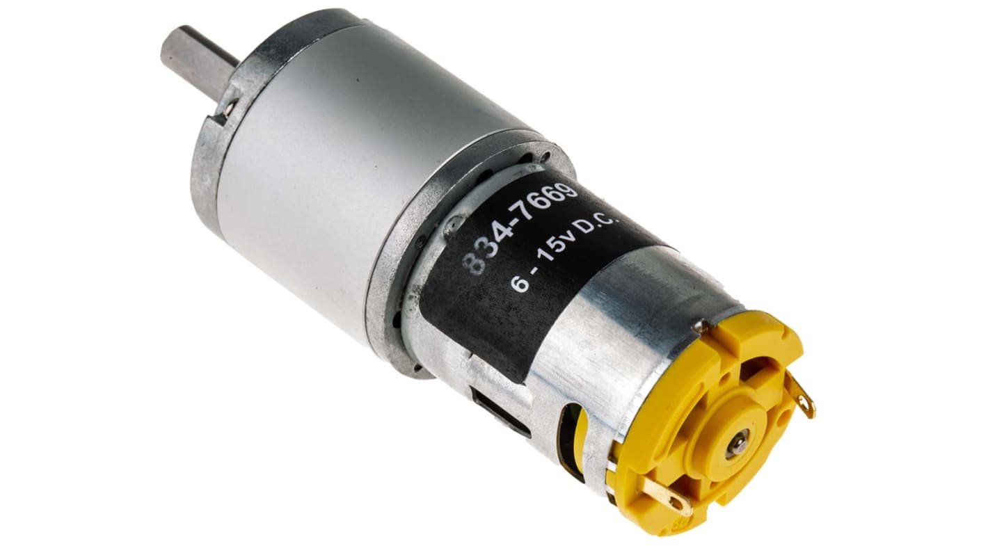 RS PRO Brushed Geared DC Geared Motor, 7.85 W, 12 V dc, 2399 gcm, 228 rpm, 6mm Shaft Diameter