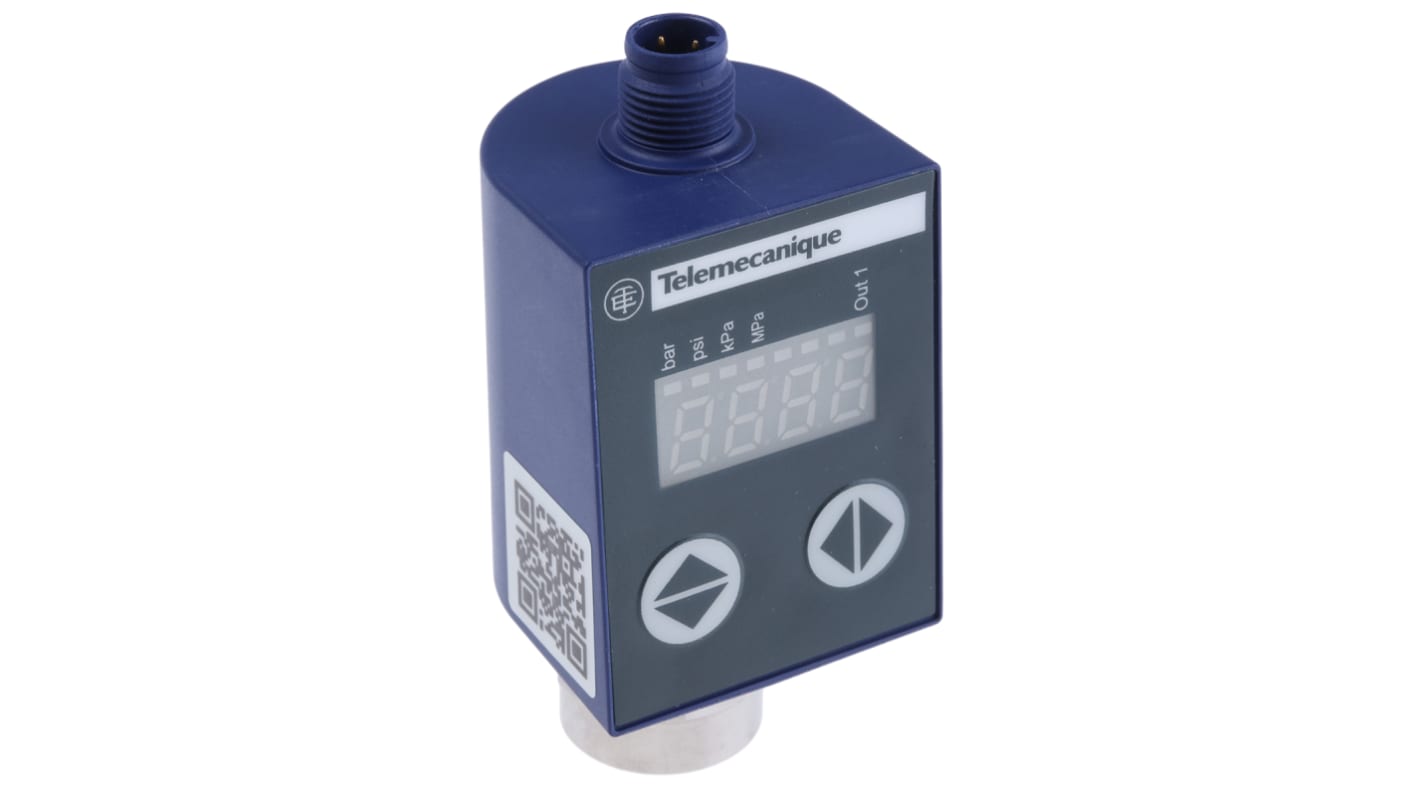 Presostato diferencial Telemecanique Sensors, 0bar → 250bar, G1/4, 24 V dc, salida 1 PNP, Analógico, para Aire, agua