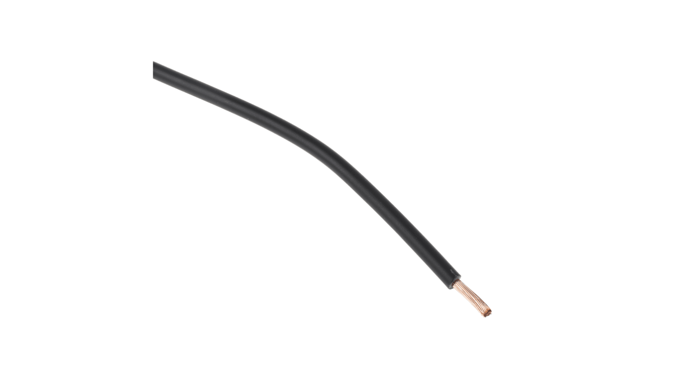 Cable de conexión RS PRO, área transversal 2.5 mm² Negro, 750 V, long. 100m, 13 AWG