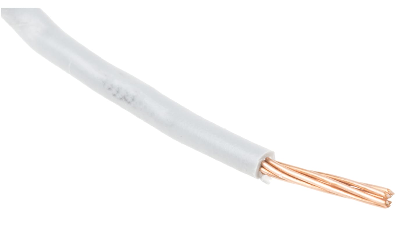 RS PRO H07V-R Einzeladerleitung 1,5 mm², 16 AWG 100m Grau PVC isoliert Ø 2.95mm 7 / 0,53 mm Litzen