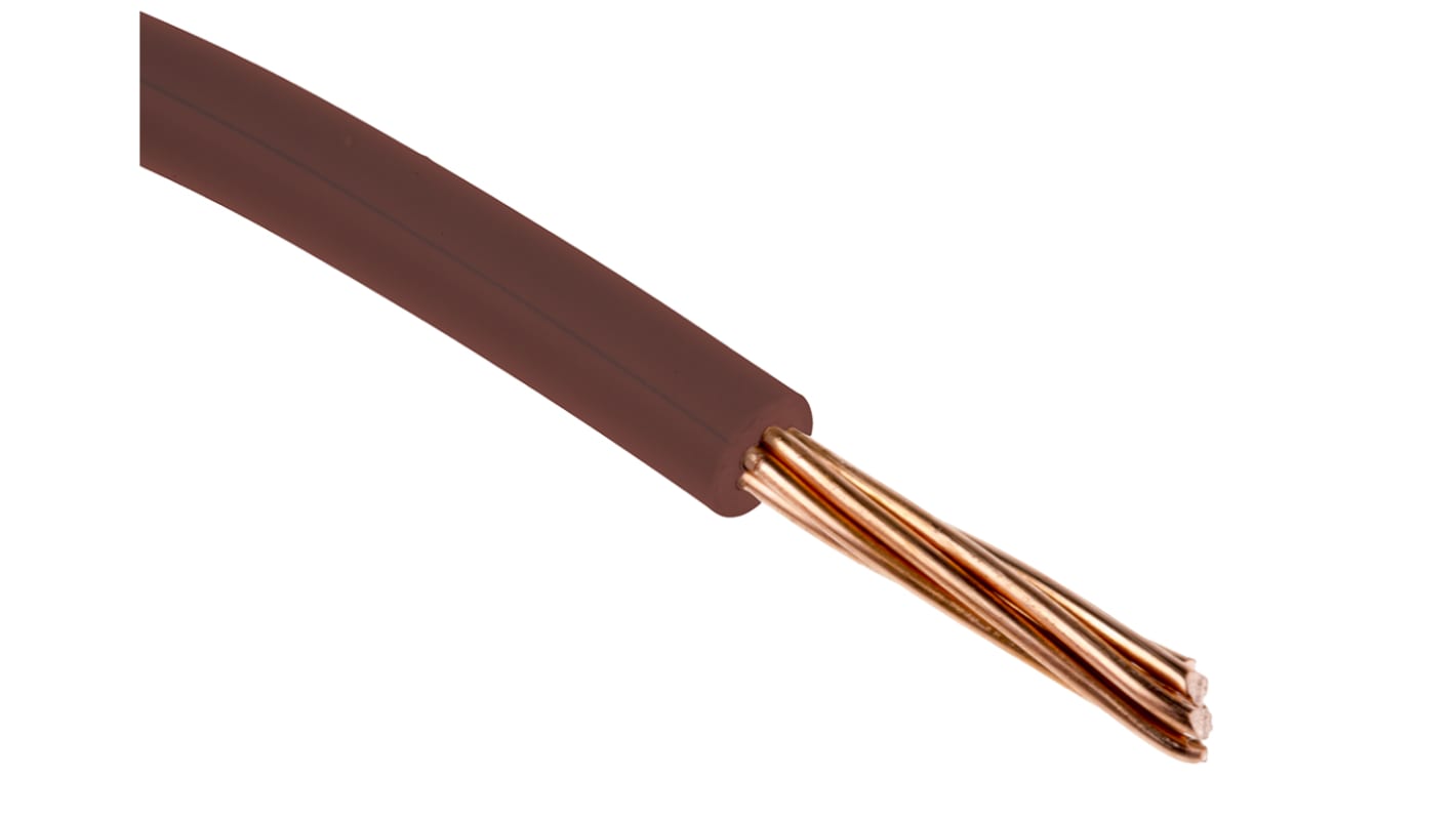 Fils de câblage RS PRO, 1,5 mm², Marron, 16 AWG², 100m, 450/750 V