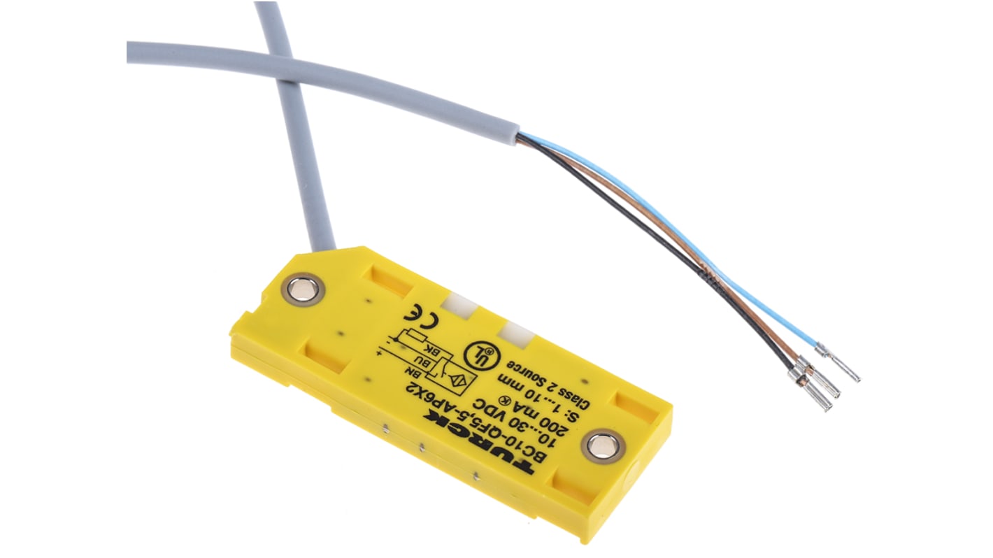 Sensore di prossimità a parallelepipedo Turck, PNP, rilevamento 10 mm, 10 → 30 V c.c.