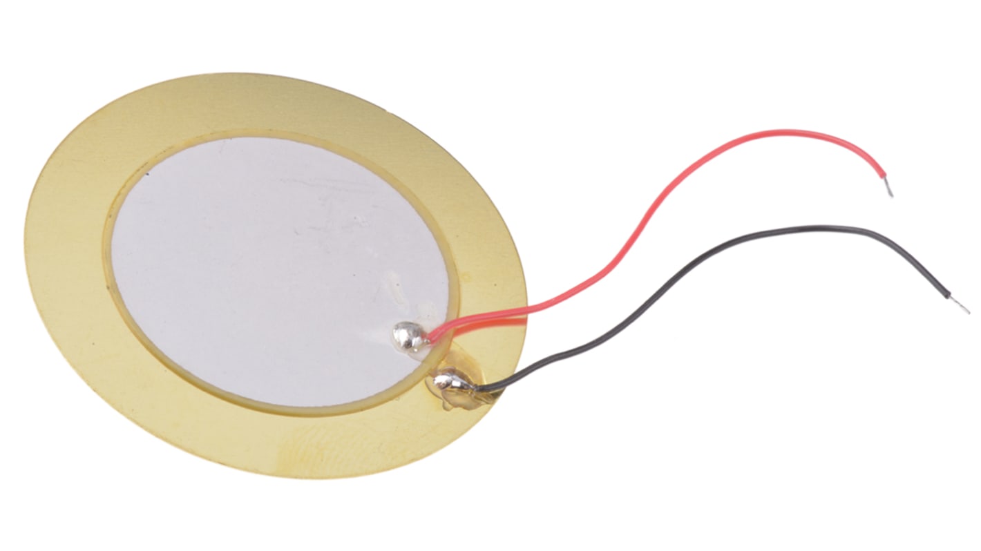 RS PRO Piezo Buzzer, mit Anschlusskabel, ø 35mm, 35 (Dia.) x 0.51mm