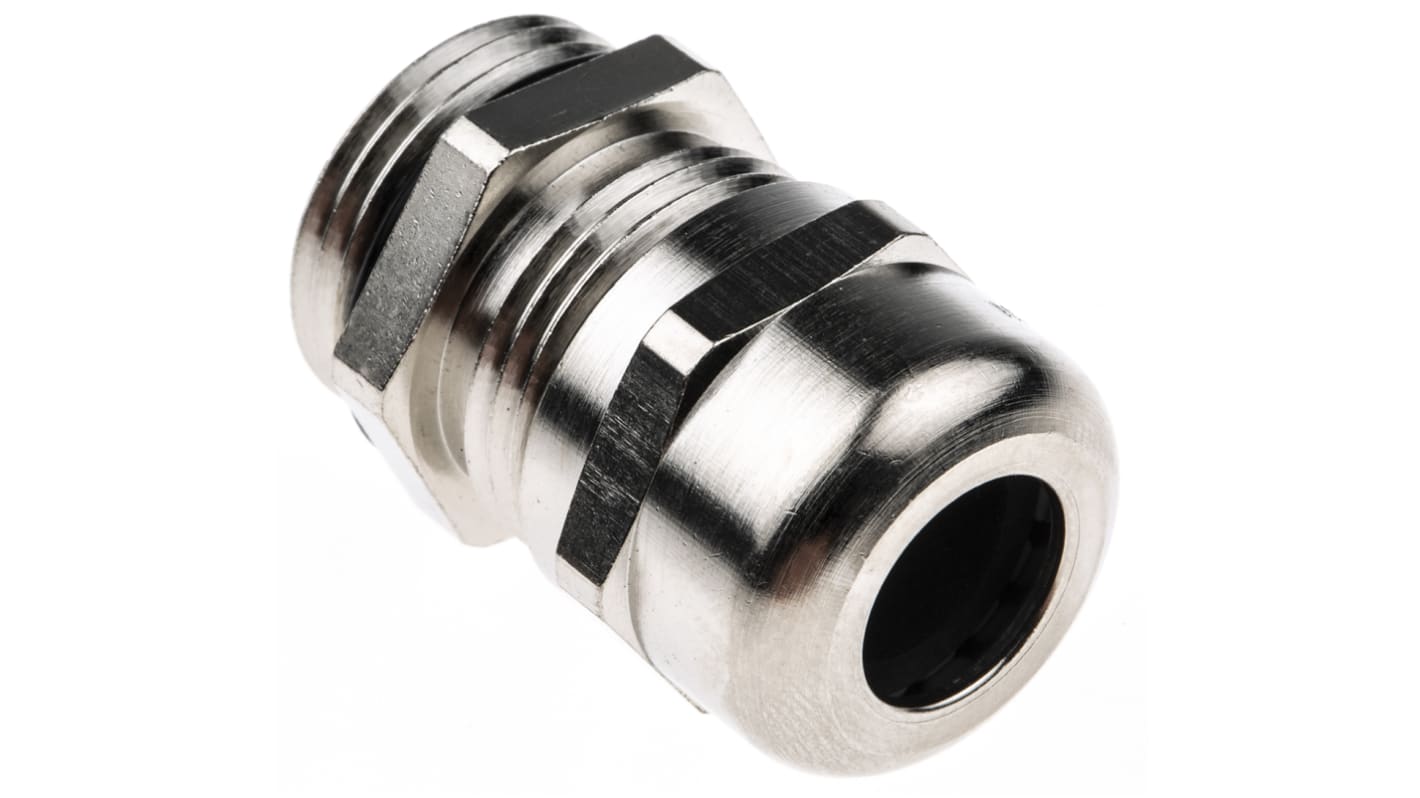 Lapp SKINTOP Series Metallic Nickel Plated Brass Cable Gland, PG11 Thread, 4mm Min, 10mm Max, IP68