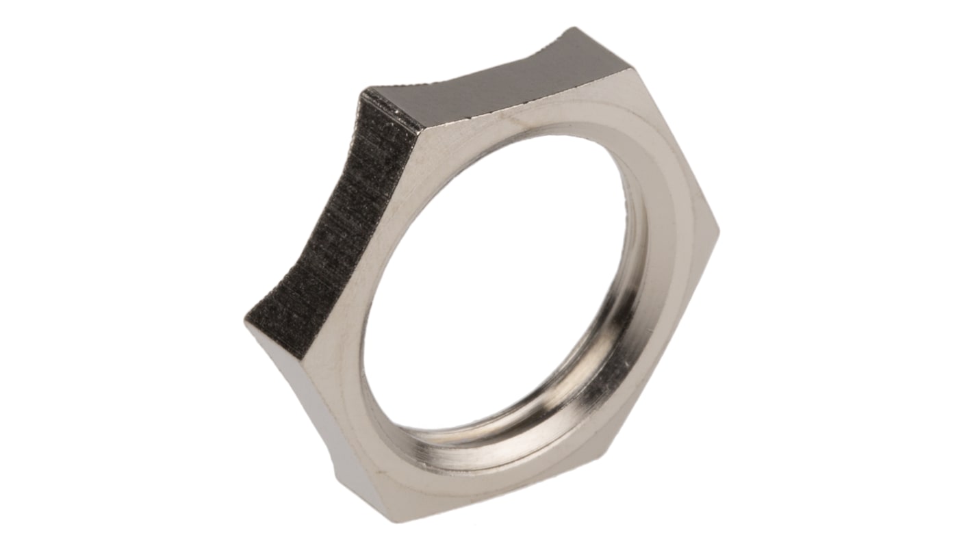 Lapp Silver Nickel Plated Brass Cable Gland Locknut, M16 Thread