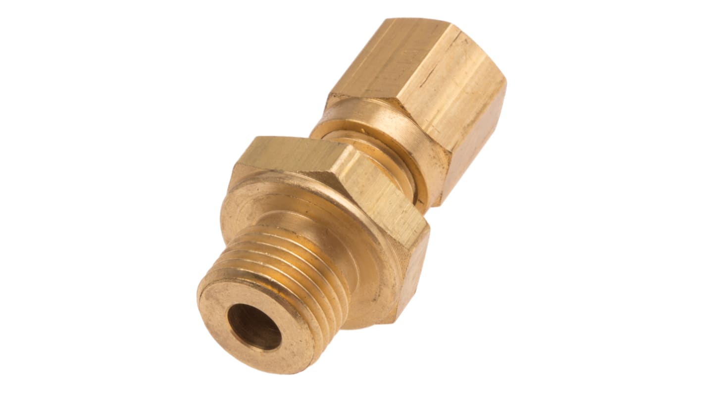 RS PRO In-Line Thermocouple Compression Fitting for Use with Thermocouple, 1/8 BSP, 4mm Probe, RoHS Compliant Standard