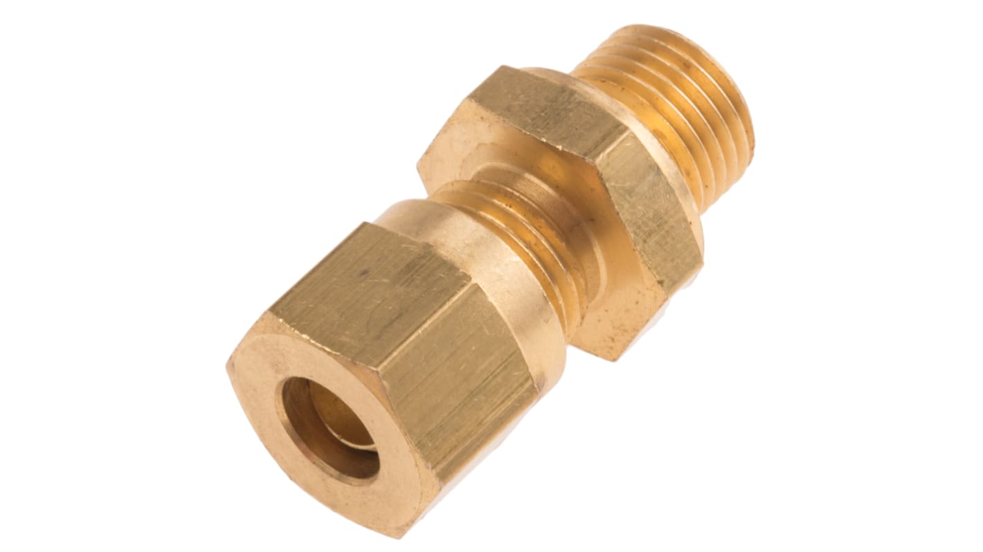 RS PRO, 1/8 BSPP Thermocouple Compression Fitting for Use with Thermocouple, 6mm Probe, RoHS Compliant Standard