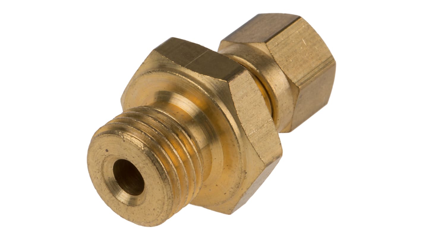 RS PRO In-Line Thermocouple Compression Fitting for Use with Thermocouple, 1/8 BSPP, 4.5mm Probe, RoHS Compliant