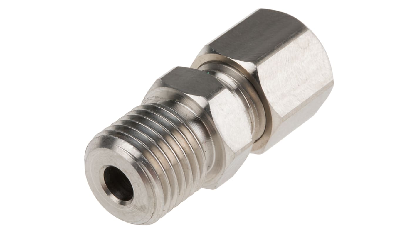 RS PRO, 1/4 BSP Thermocouple Compression Fitting for Use with Thermocouple, 3/16in Probe, RoHS Compliant Standard