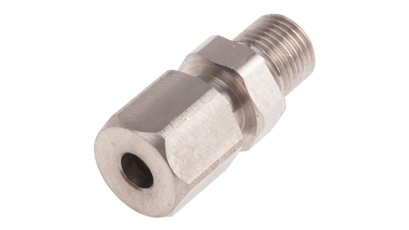 RS PRO In-Line Thermocouple Compression Fitting for Use with Thermocouple, 1/8 BSP, 3/16in Probe, RoHS Compliant