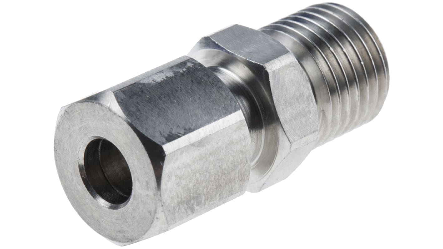 RS PRO, 1/4 BSP Compression Fitting for Use with Thermocouple or PRT Probe, 1/4in Probe, RoHS Compliant Standard