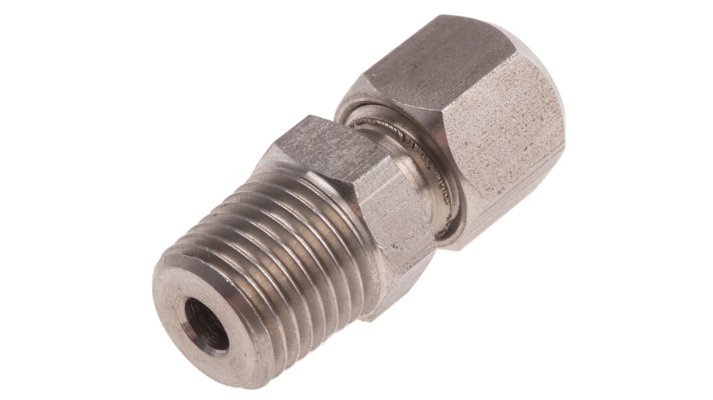 RS PRO, 1/4 BSPT Thermocouple Compression Fitting for Use with Thermocouple, 4.5mm Probe, RoHS Compliant Standard