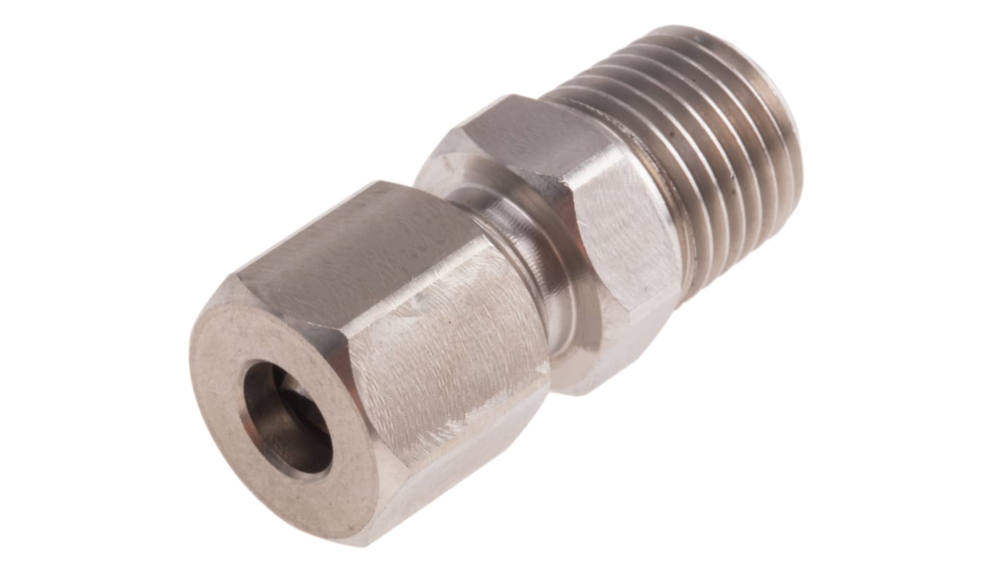 RS PRO, 1/4 BSPT Compression Fitting for Use with Thermocouple or PRT Probe, 1/4in Probe, RoHS Compliant Standard