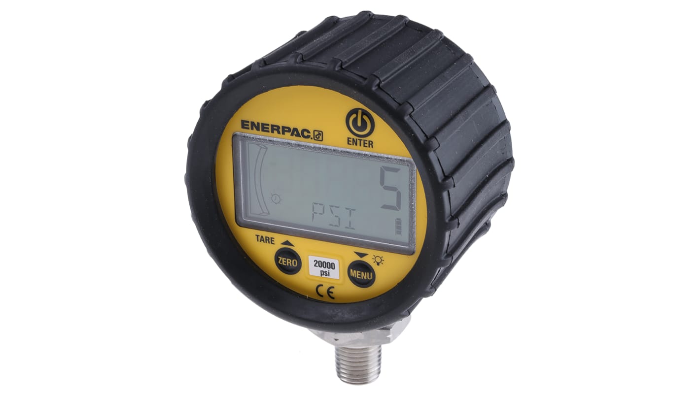 Manómetro Enerpac, 0bar → 1380bar, ±0.25%, conexión G 1/4, Ø ext. 70mm