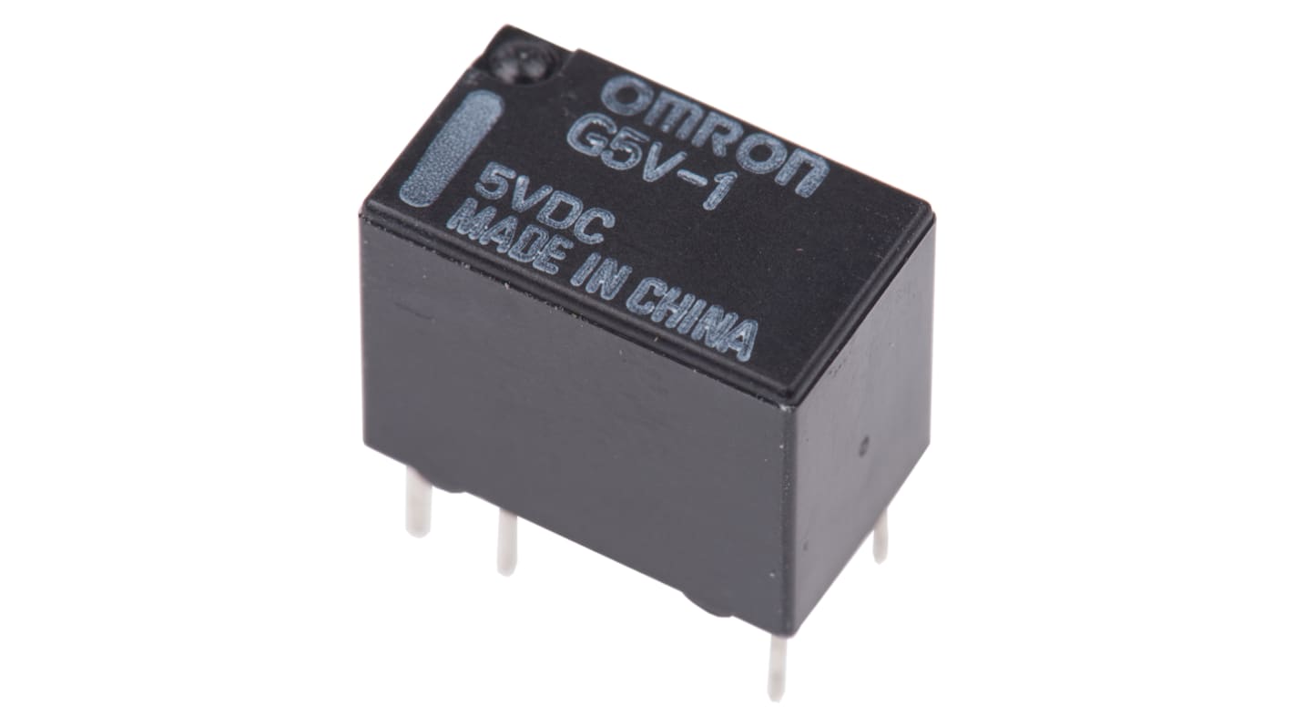 Omron PCB Mount Signal Relay, 5V dc Coil, 2A Switching Current, SPDT