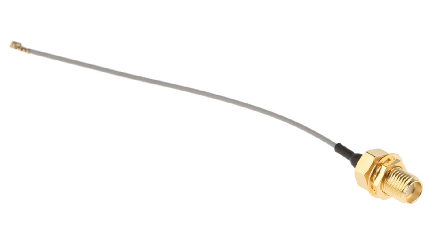 Molex Koaxialkabel konfektioniert, 50 Ω, 100mm, SMA / U.FL, Aussen ø 1.13mm, Grau