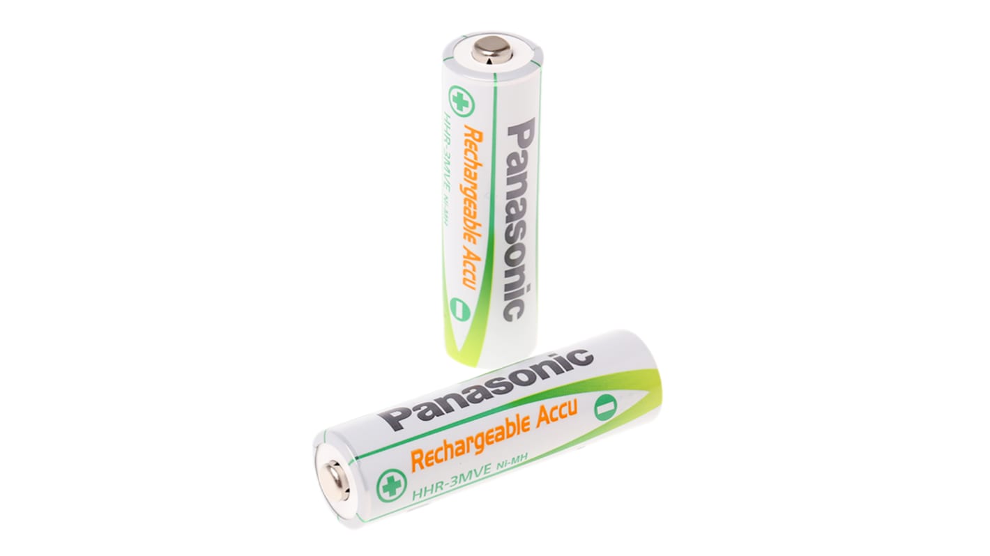 HHR3MVE/2BC Panasonic AA NiMH Rechargeable AA Batteries, 1.9Ah, 1.2V