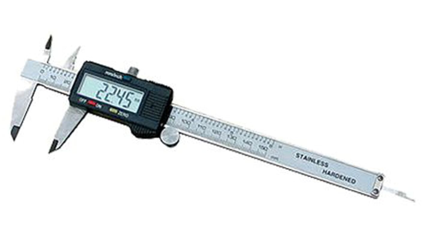 RS PRO 150mm Digital Caliper Caliper 0.0005 in, 0.01 mm Resolution, Metric & Imperial