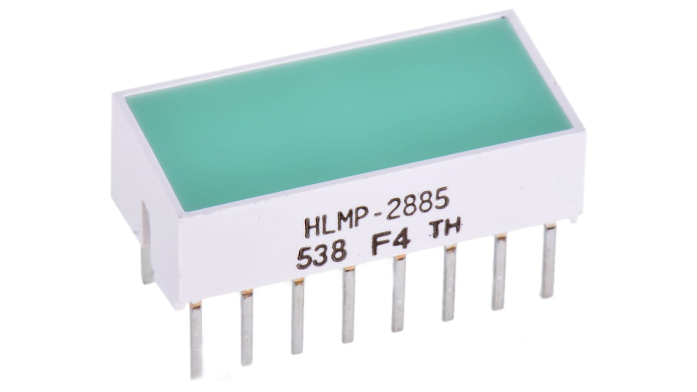 Broadcom LEDディスプレイ, 緑, ライトバー, 1セグメント, HLMP-2885