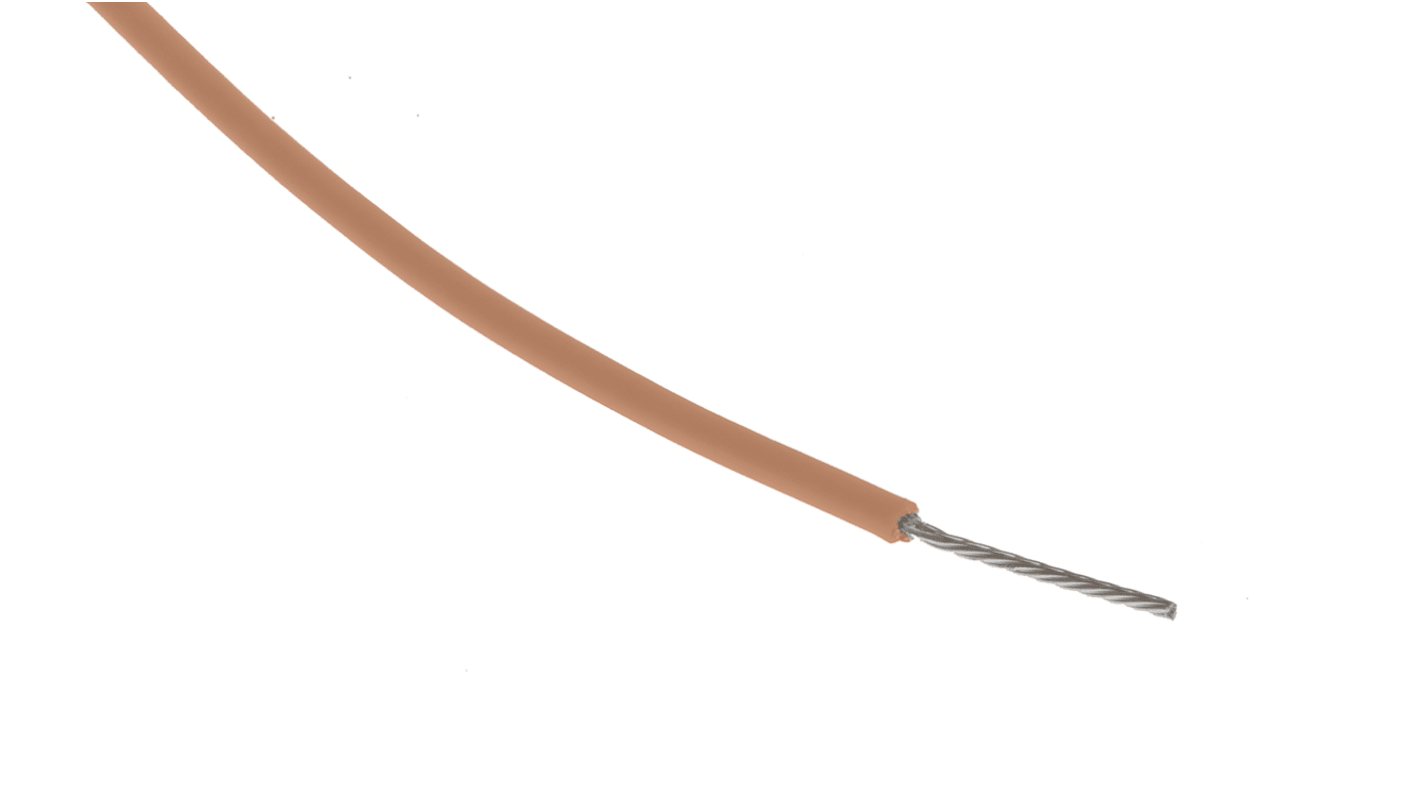 Cable de conexión RS PRO, área transversal 0,34 mm² Filamentos del Núcleo 19/0,15 mm Naranja, 300 V, long. 100m, 22 AWG