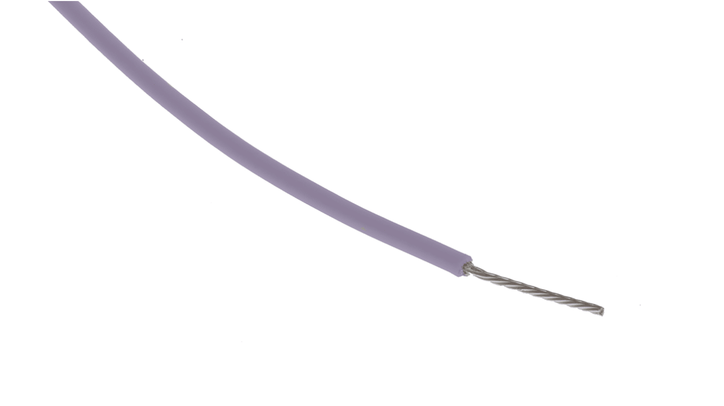 Fils de câblage RS PRO BS3G210, 0,34 mm², Violet, 22 AWG, 100m, 300 V