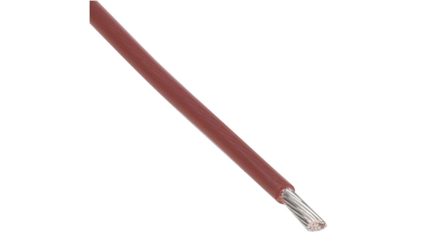 Cable de conexión RS PRO, área transversal 0,34 mm² Filamentos del Núcleo 19/0,15 mm Marrón, 300 V, long. 100m, 22 AWG