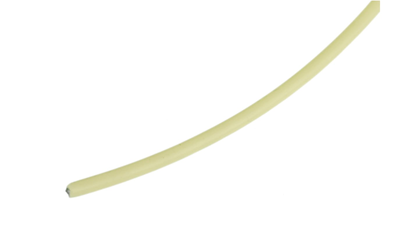 RS PRO Yellow 0.6 mm² Hook Up Wire, 20 AWG, 19/0.2 mm, 100m, PTFE Insulation